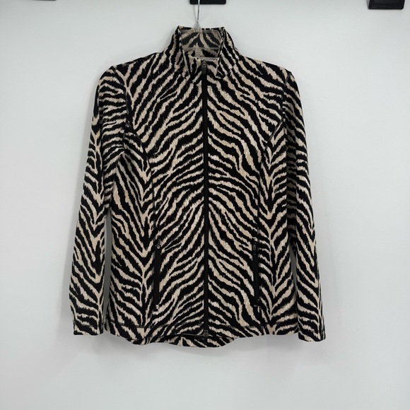 J.McLaughlin Billie Catalina cloth Animal Print  Zip Front Jacket size Small - Picture 10 of 10